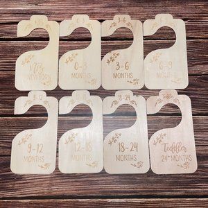 Closet Dividers Natural Wooden for Baby Nursery NB to 24 months 8PCS (SKU: 6IN)